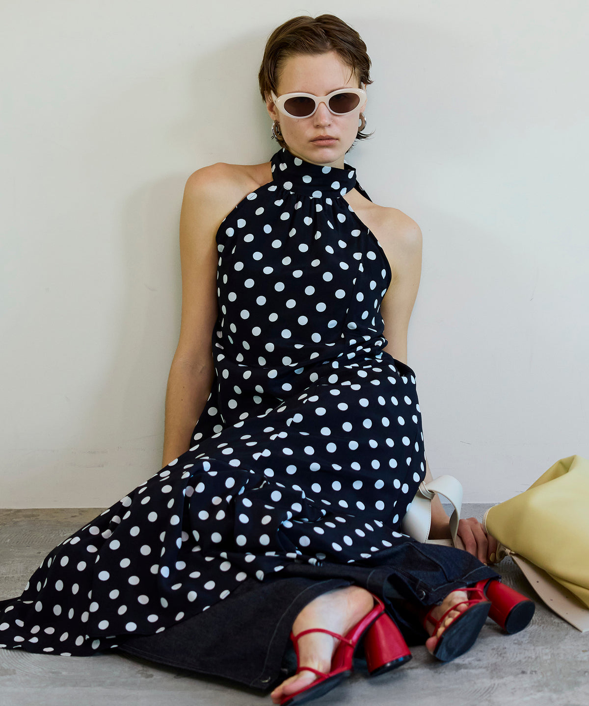 【26SPRING PRE-ORDER】2WAY Sleeve Dot One-Piece