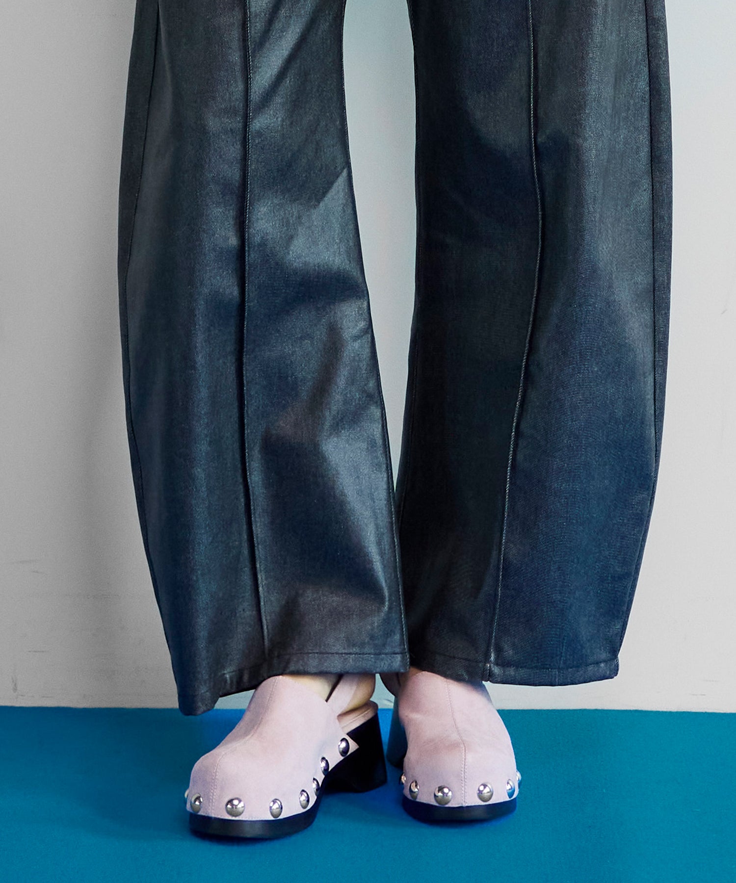 Volume Studded Wood Clogs