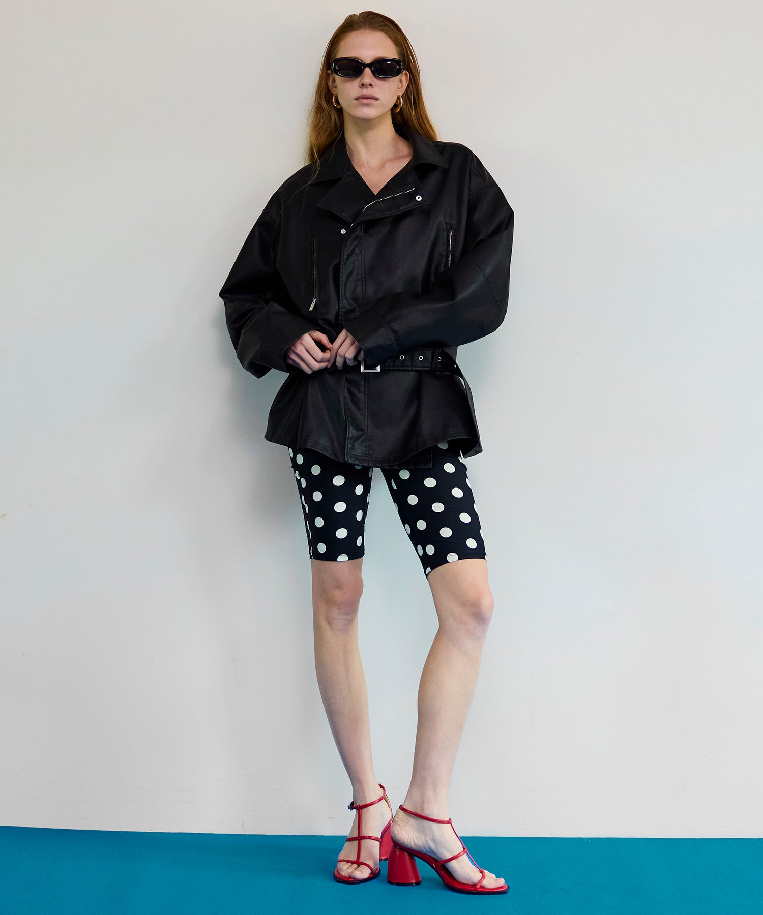 【26SPRING PRE-ORDER】Belted Faux Leather Jacket