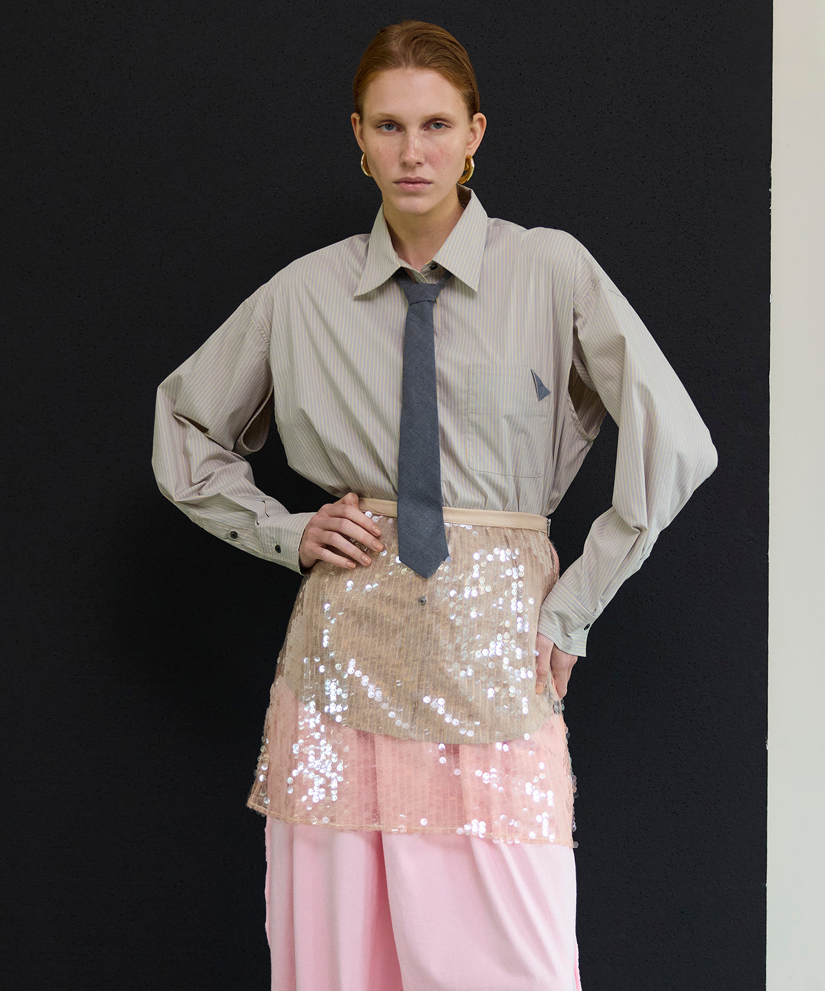 【26SPRING PRE-ORDER】Polka Dot Sequin Mini Skirt