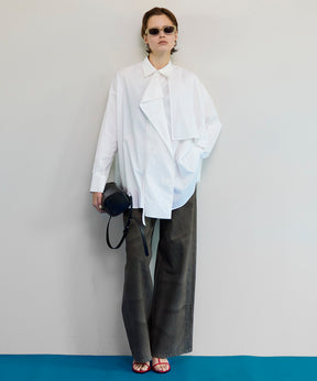 【26SPRING PRE-ORDER】Asymmetrical drape shirt