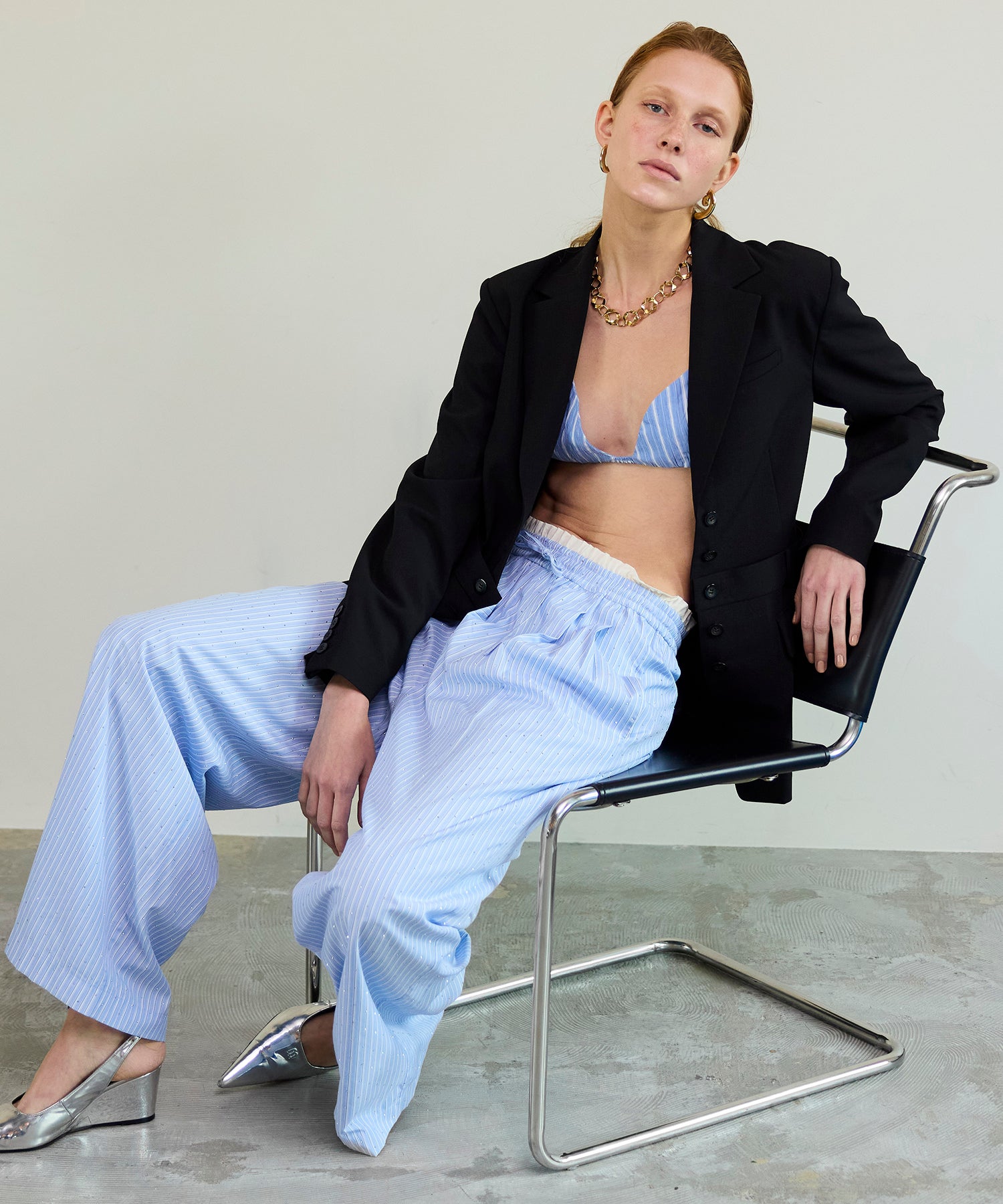 【26SPRING PRE-ORDER】Rhinestone Stone Pajama Pants