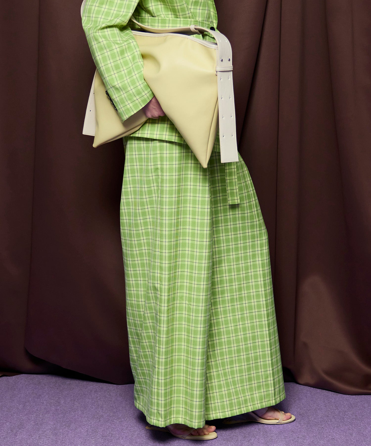 [26SPRING PRE-ORDER] 체크 와이드 팬츠