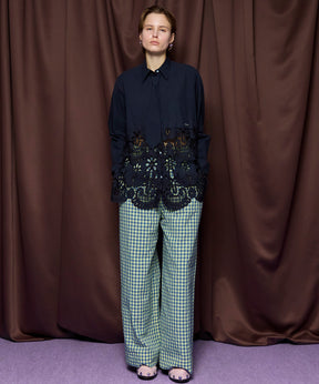 【26SPRING PRE-ORDER】Hem Embroidery Tie Shirt