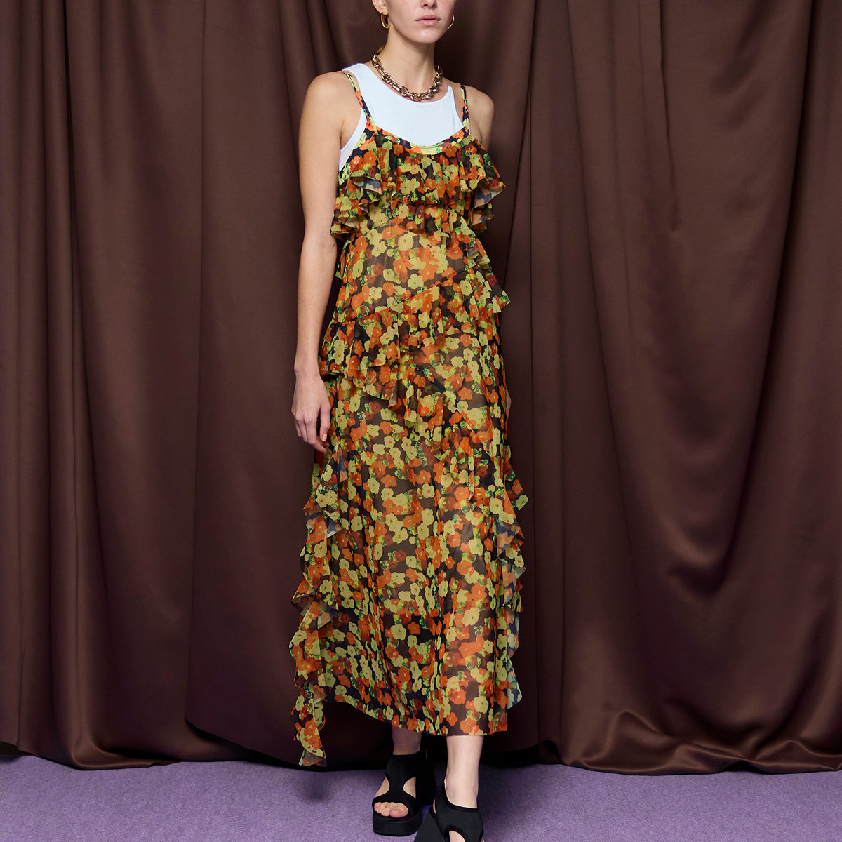 SALE】Flower Camisole Dress