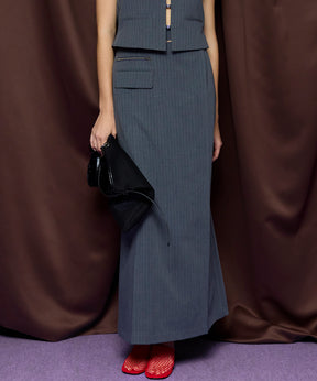 【26SPRING PRE-ORDER】Sewing Tack Maxi Skirt