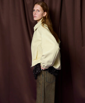 [26SPRING PRE-ORDER] 볼륨감 있는 가죽 블루종