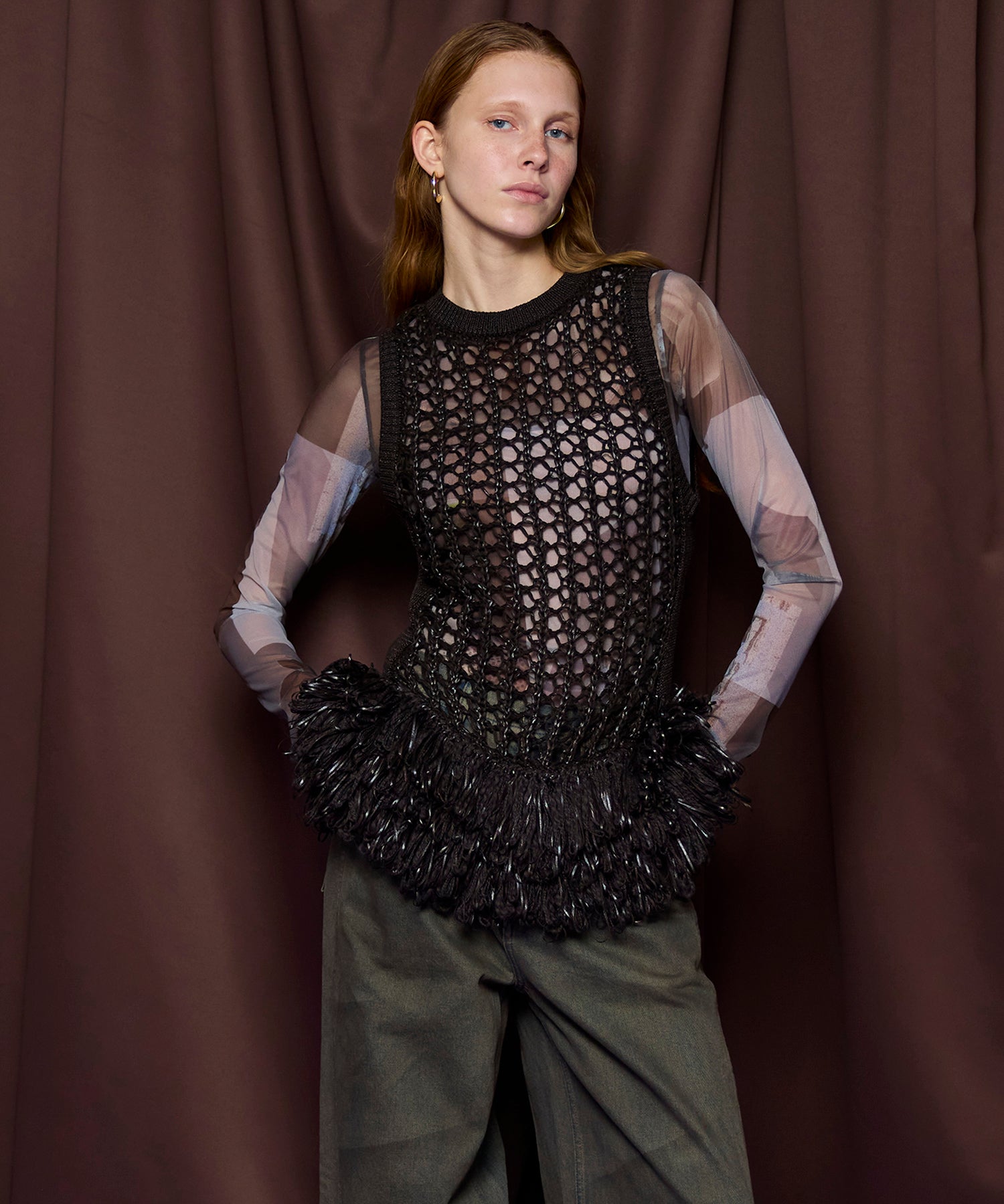 Photo Collage Mesh Tops