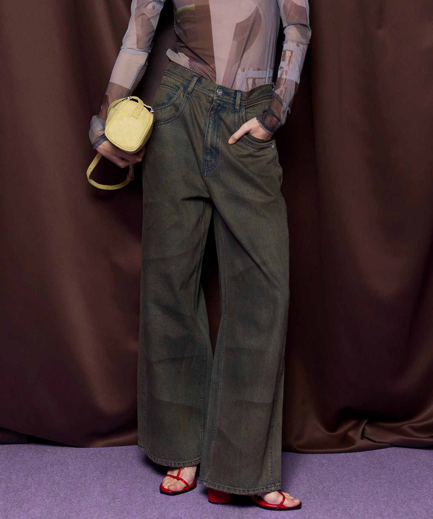 【26SPRING PRE-ORDER】Double Pocket Mud Denim