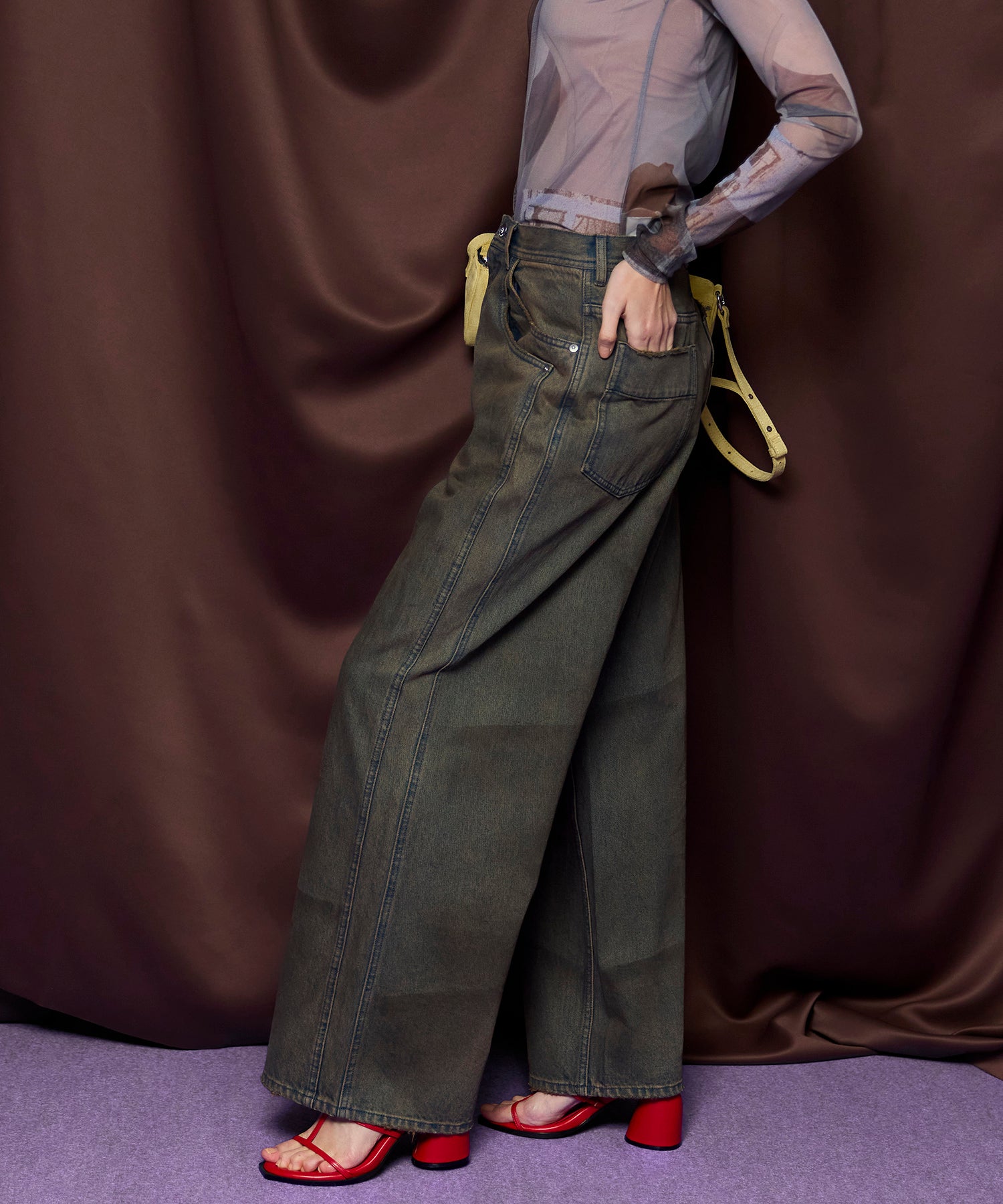 【26SPRING PRE-ORDER】Double Pocket Mud Denim