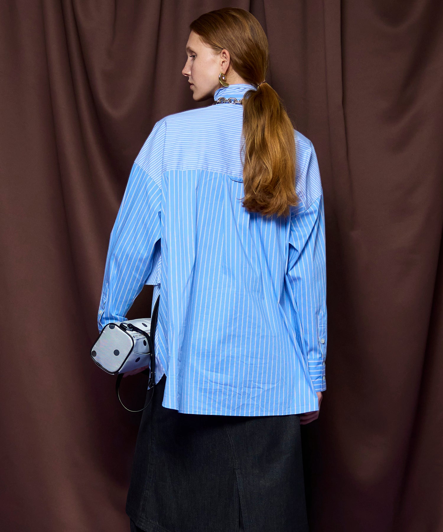 【26SPRING PRE-ORDER】Asymmetrical drape shirt