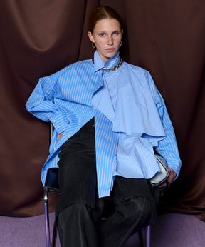 【26SPRING PRE-ORDER】Asymmetrical drape shirt