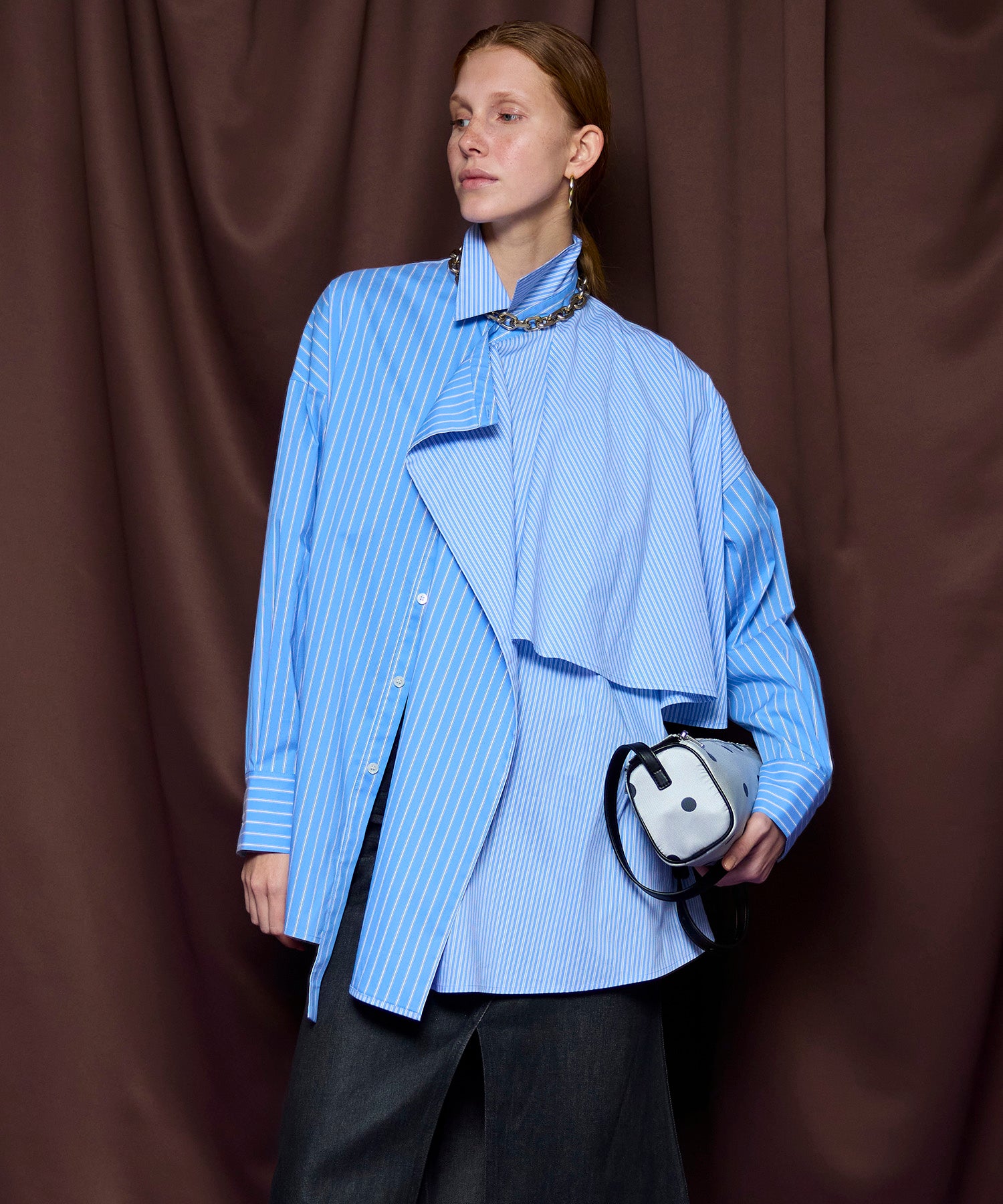 【26SPRING PRE-ORDER】Asymmetrical drape shirt