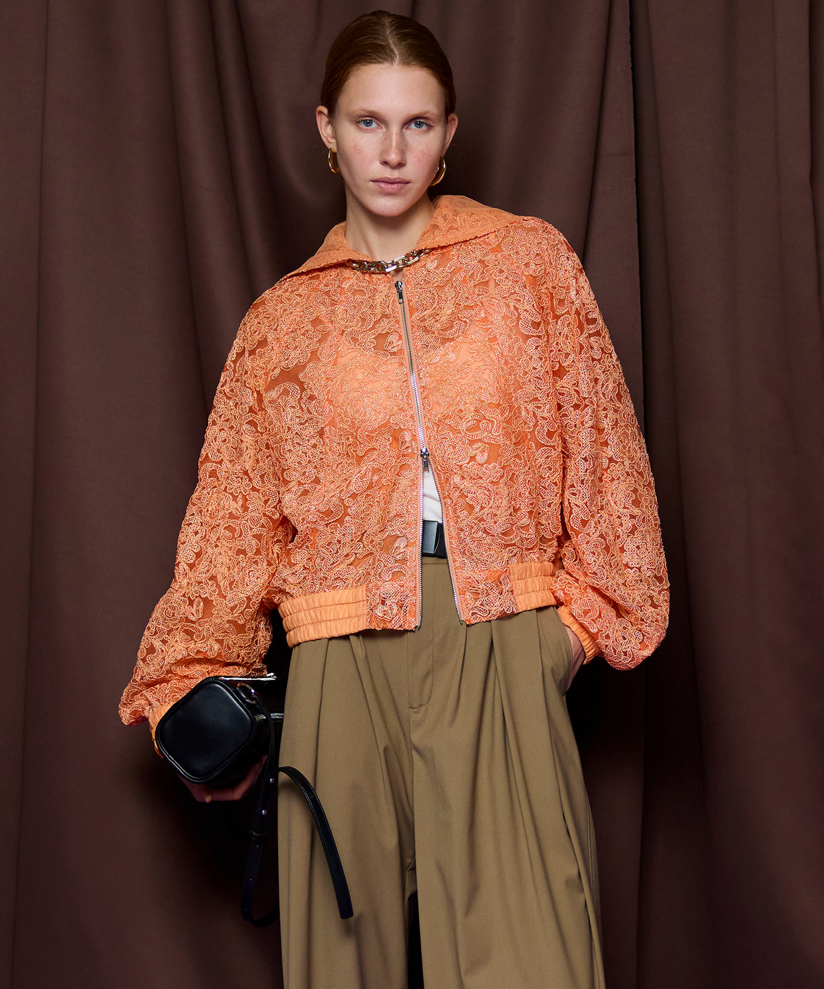 【26SPRING PRE-ORDER】Hooded lace parka