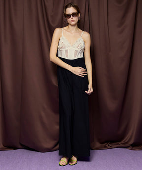 【26SPRING PRE-ORDER】Crochet Bustier Jumpsuit