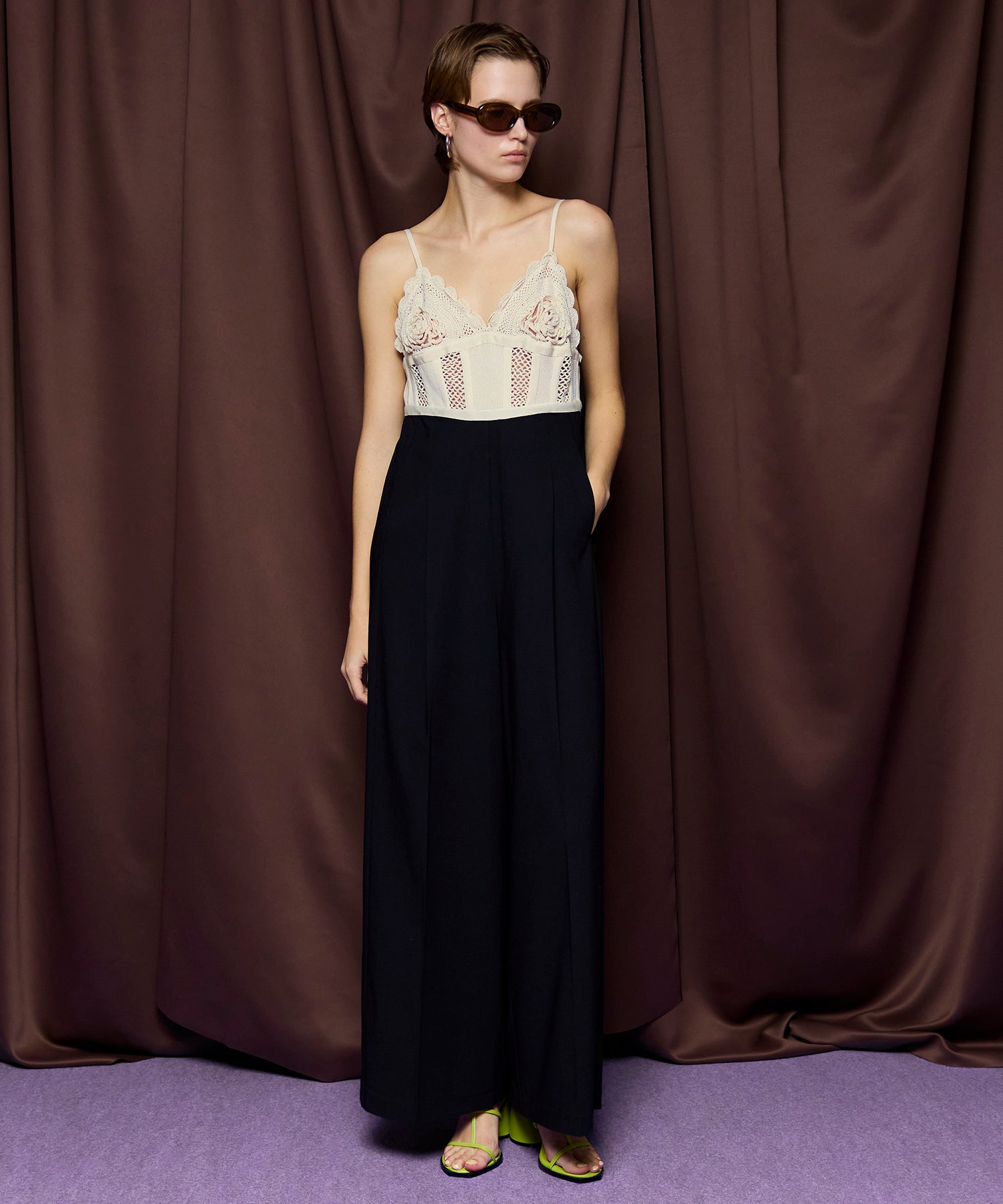 【26SPRING PRE-ORDER】Crochet Bustier Jumpsuit