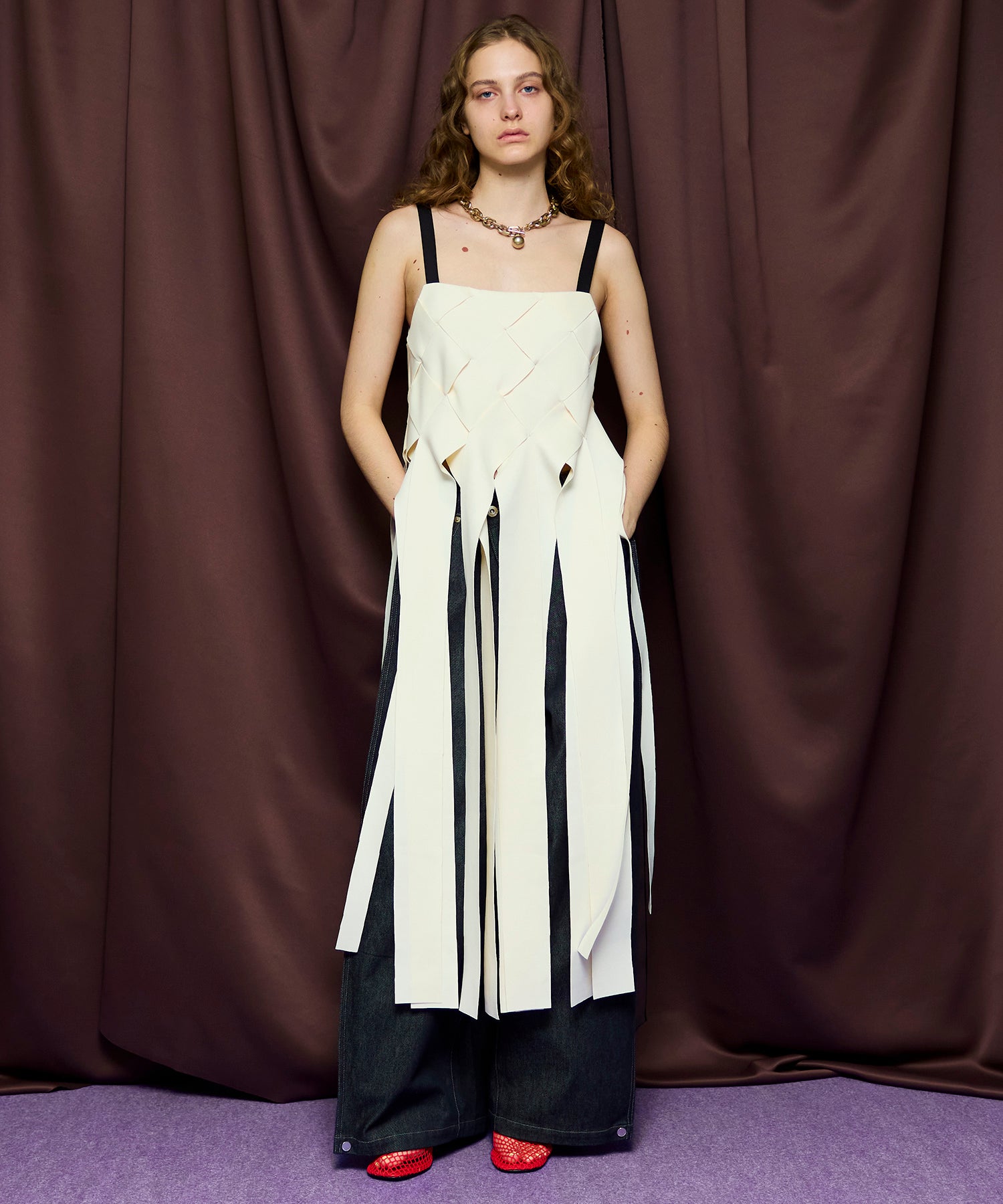 【26SPRING PRE-ORDER】Cross Fringe Dress