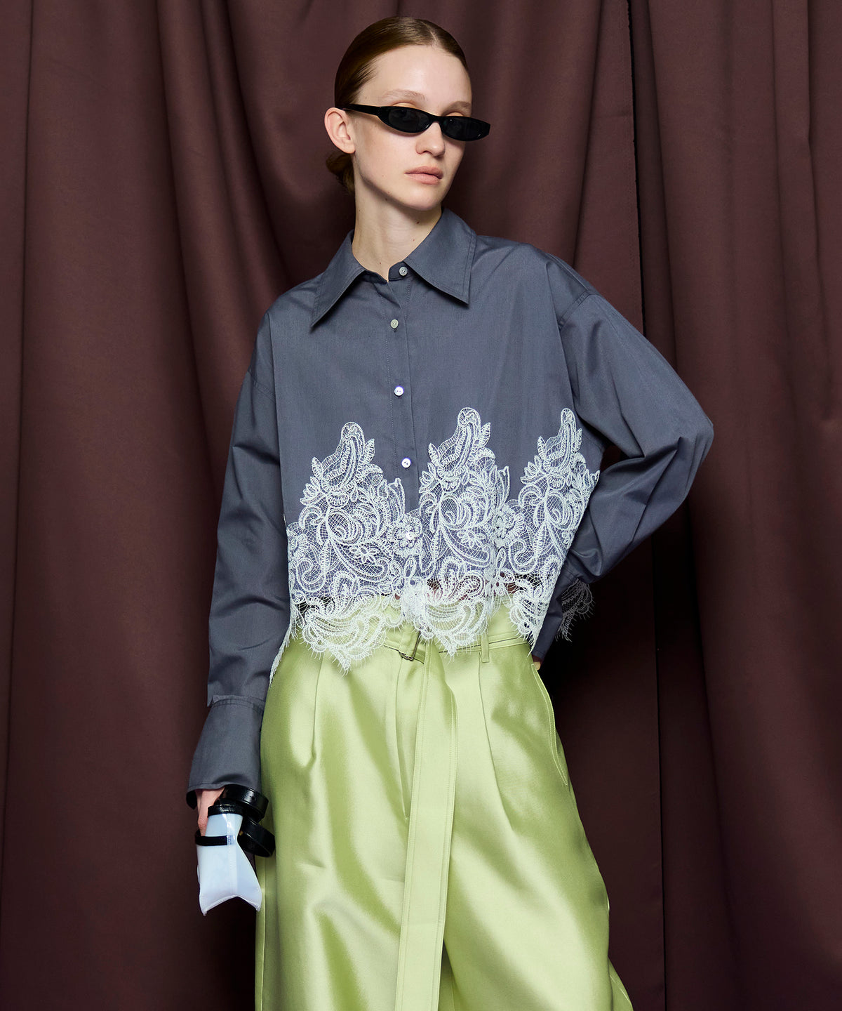 【26SPRING PRE-ORDER】Striped Lace Shirt