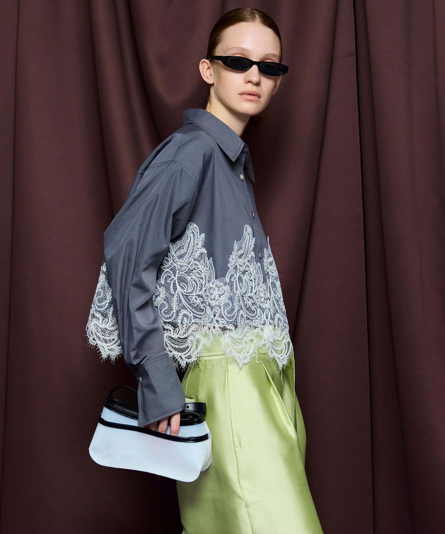 【26SPRING PRE-ORDER】Striped Lace Shirt