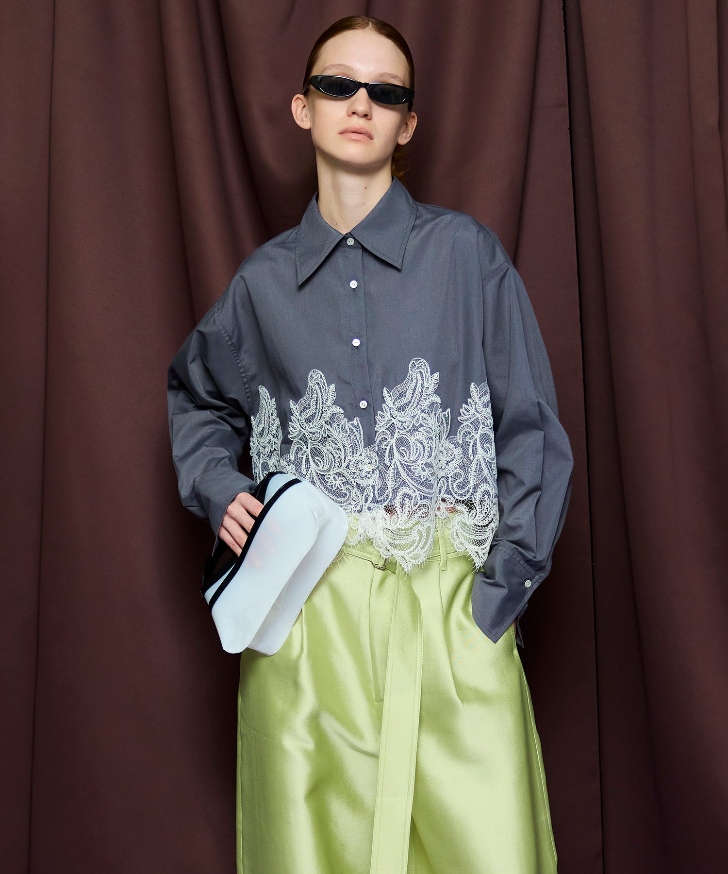 【26SPRING PRE-ORDER】Striped Lace Shirt