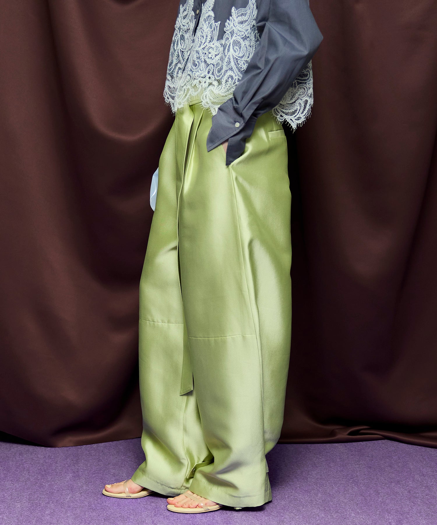 【26SPRING PRE-ORDER】Flight Satin Wide Pants