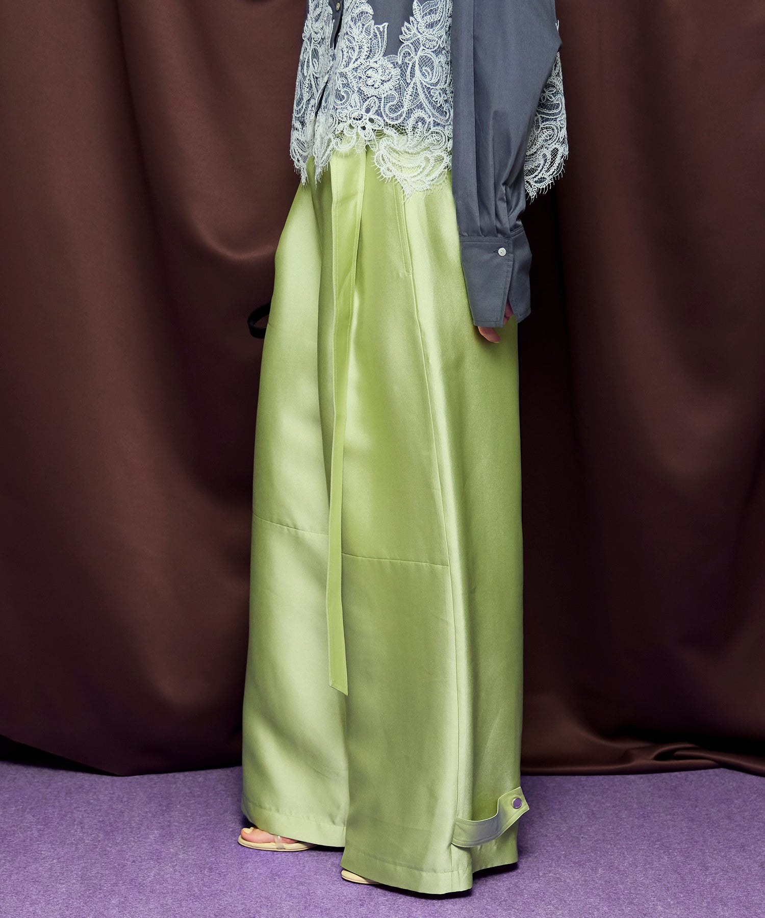 【26SPRING PRE-ORDER】Flight Satin Wide Pants