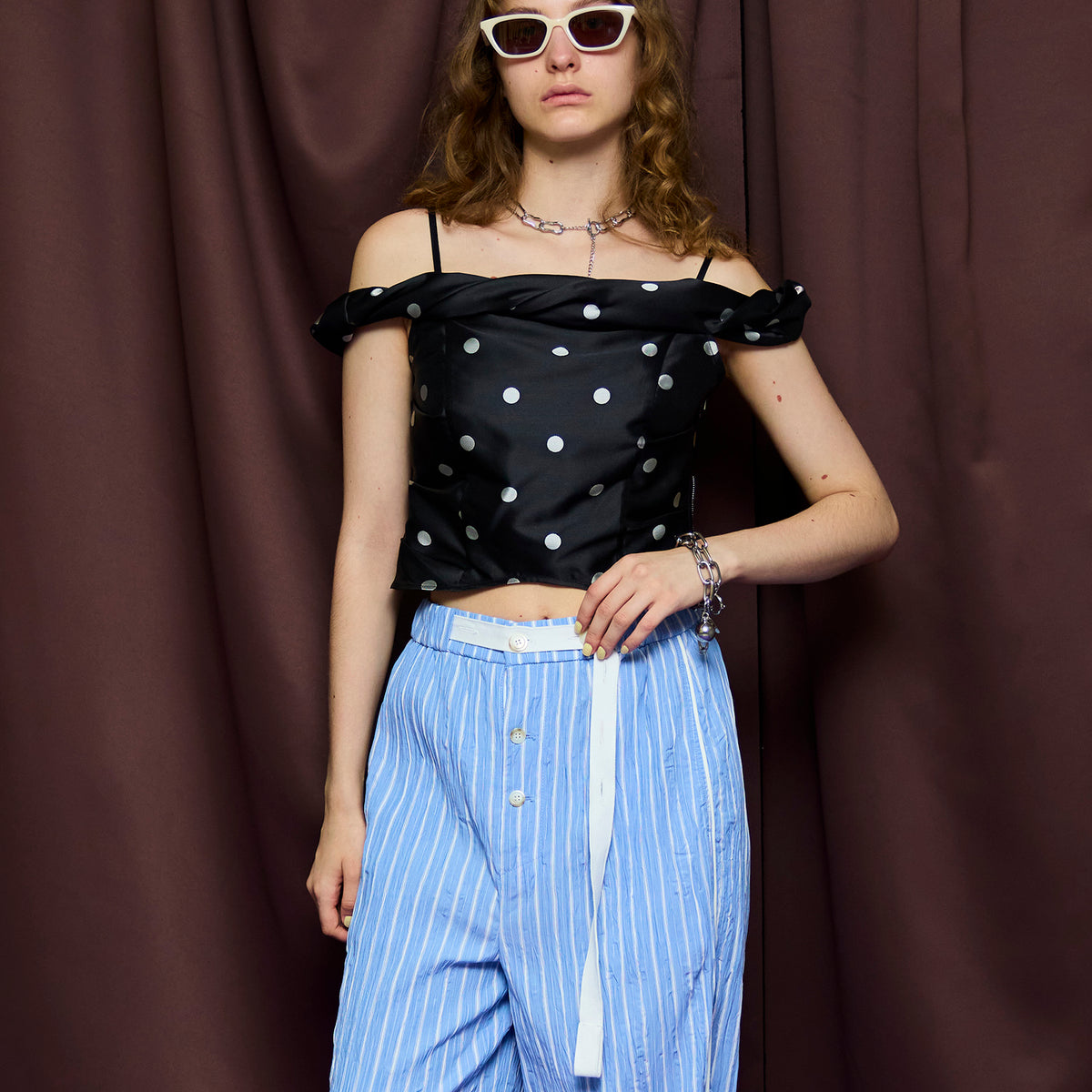 Twist Off-Shoulder Blouse