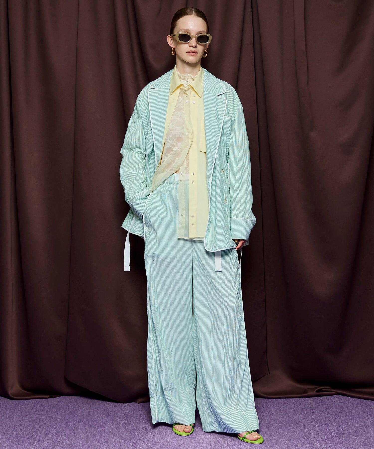 [26SPRING PRE-ORDER] 벨티드 파자마 팬츠