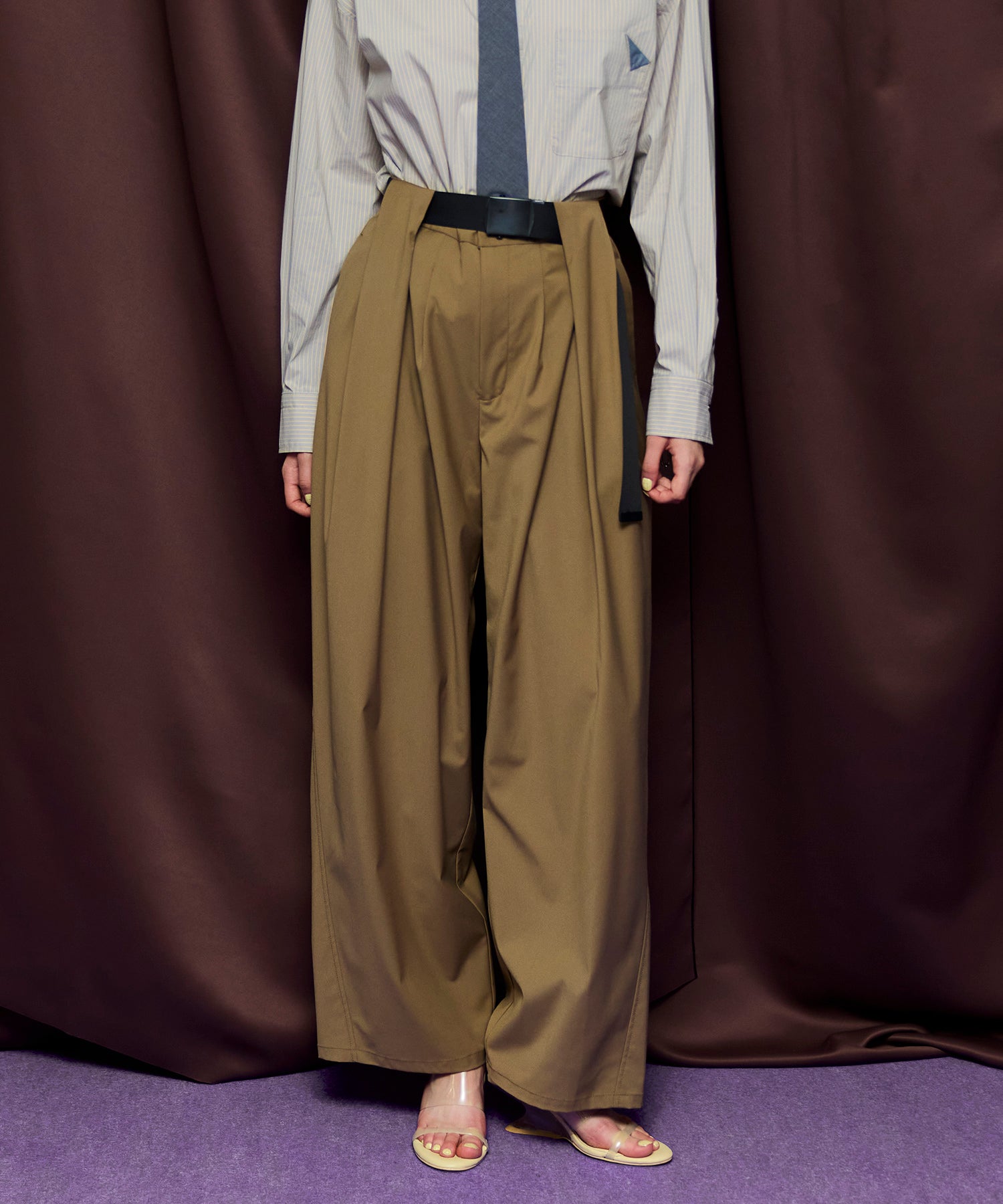 [26SPRING PRE-ORDER]Tunnel Loop Belt Set Pants