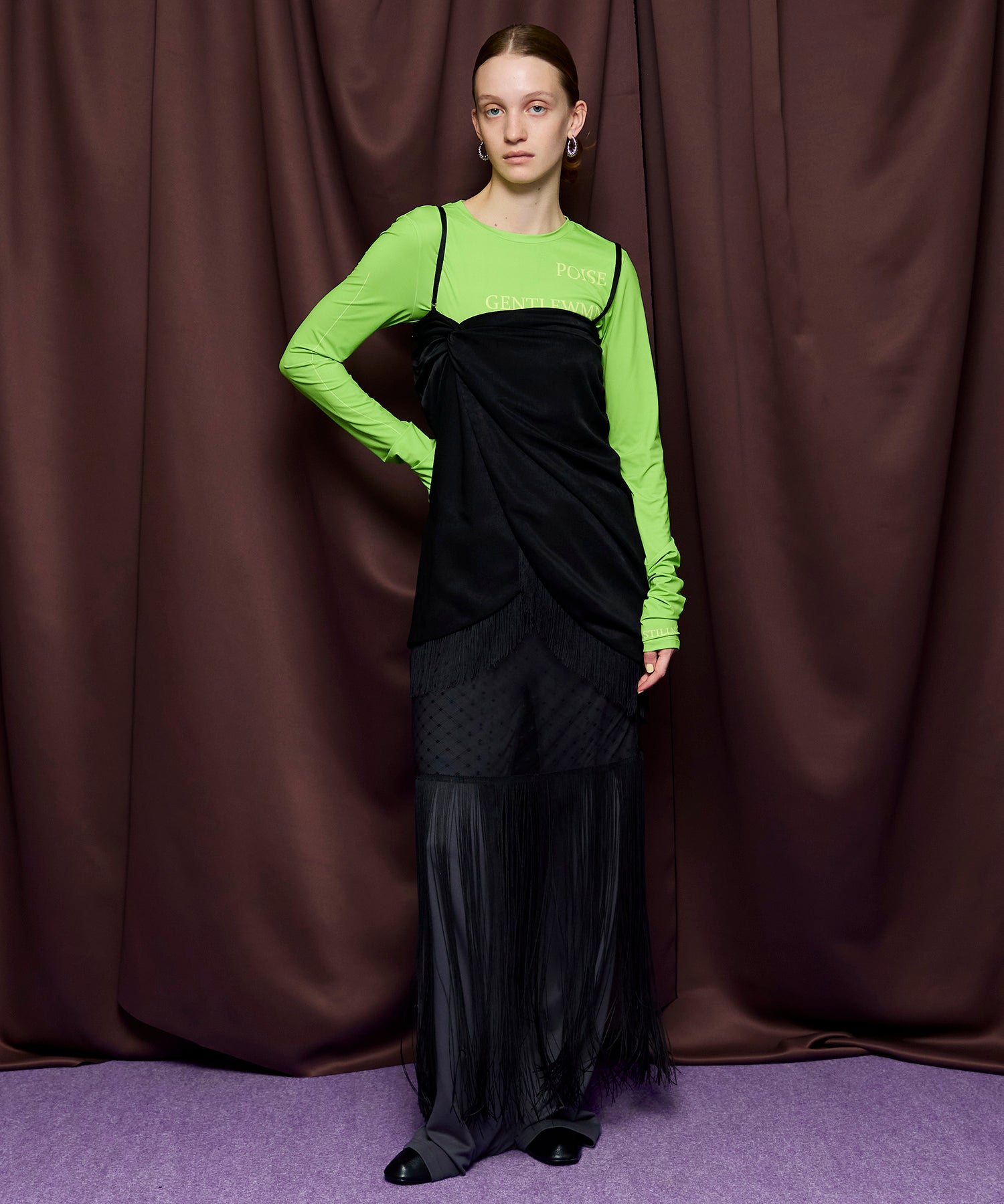 【26SPRING PRE-ORDER】Multi-Way Layered Twist Fringe Skirt