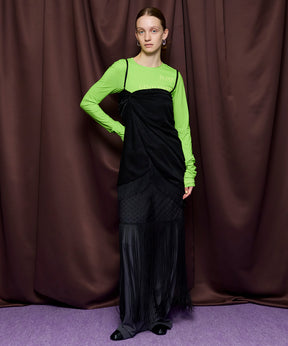 【26SPRING PRE-ORDER】Multi-Way Layered Twist Fringe Skirt