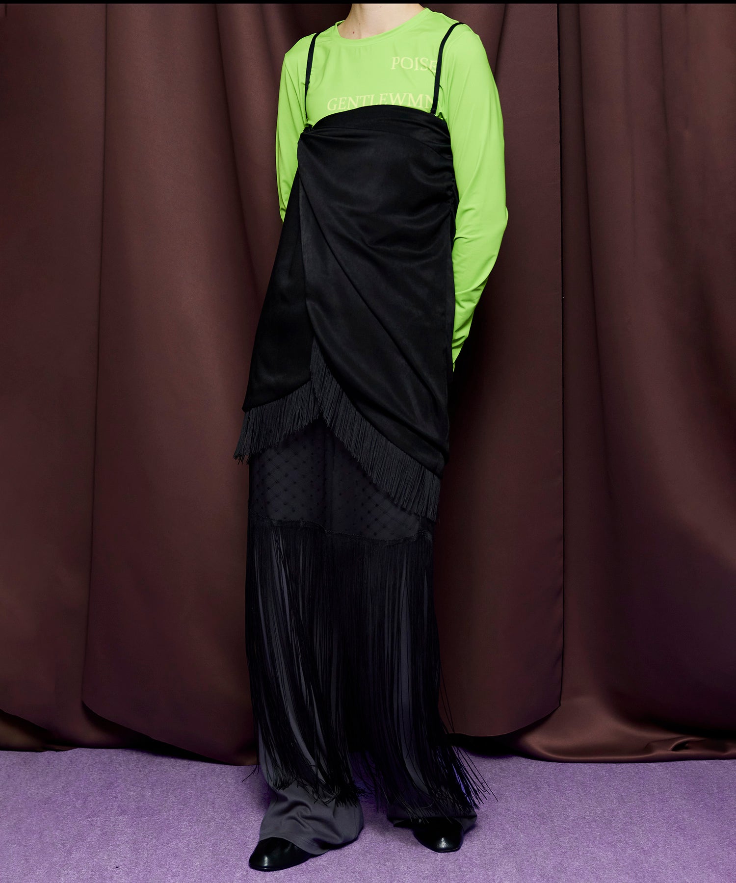 【26SPRING PRE-ORDER】Multi-Way Layered Twist Fringe Skirt