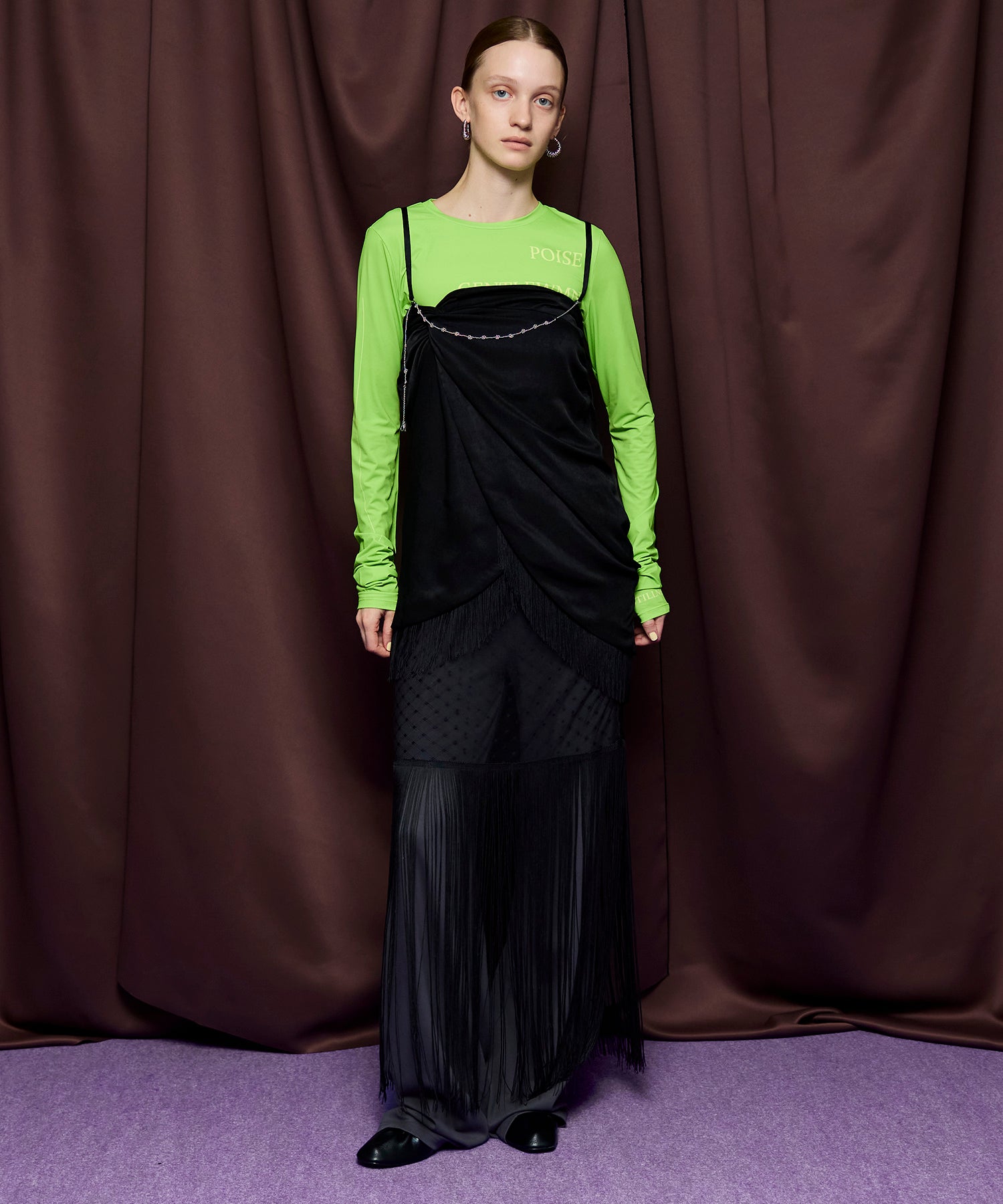 【26SPRING PRE-ORDER】Multi-Way Layered Twist Fringe Skirt