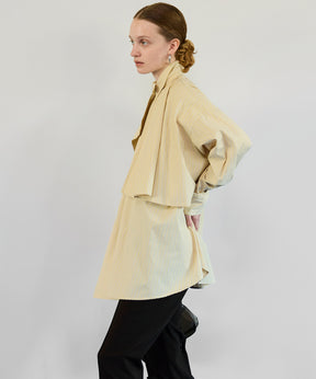 【26SPRING PRE-ORDER】Asymmetrical drape shirt