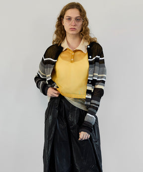 【26SPRING PRE-ORDER】Layered Sheer Knit Polo