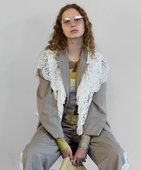 Lace Vest Single Jacket