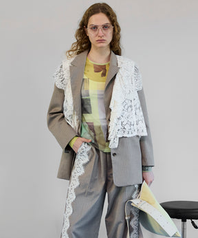 【26SPRING PRE-ORDER】Lace Vest Single Jacket