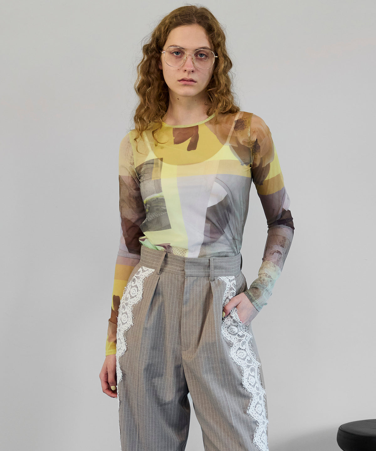 【26SPRING PRE-ORDER】Photo Collage Mesh Tops