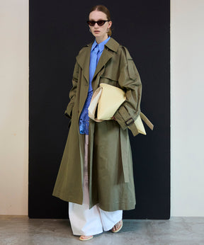 【26SPRING PRE-ORDER】Drape Scarf Long Trench Coat
