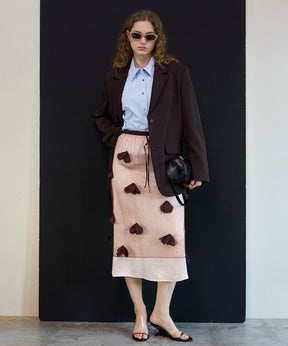 【26SPRING PRE-ORDER】Sheer Floral Layered Skirt