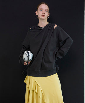 【26SPRING PRE-ORDER】Twist Cut-Off Sweat Top