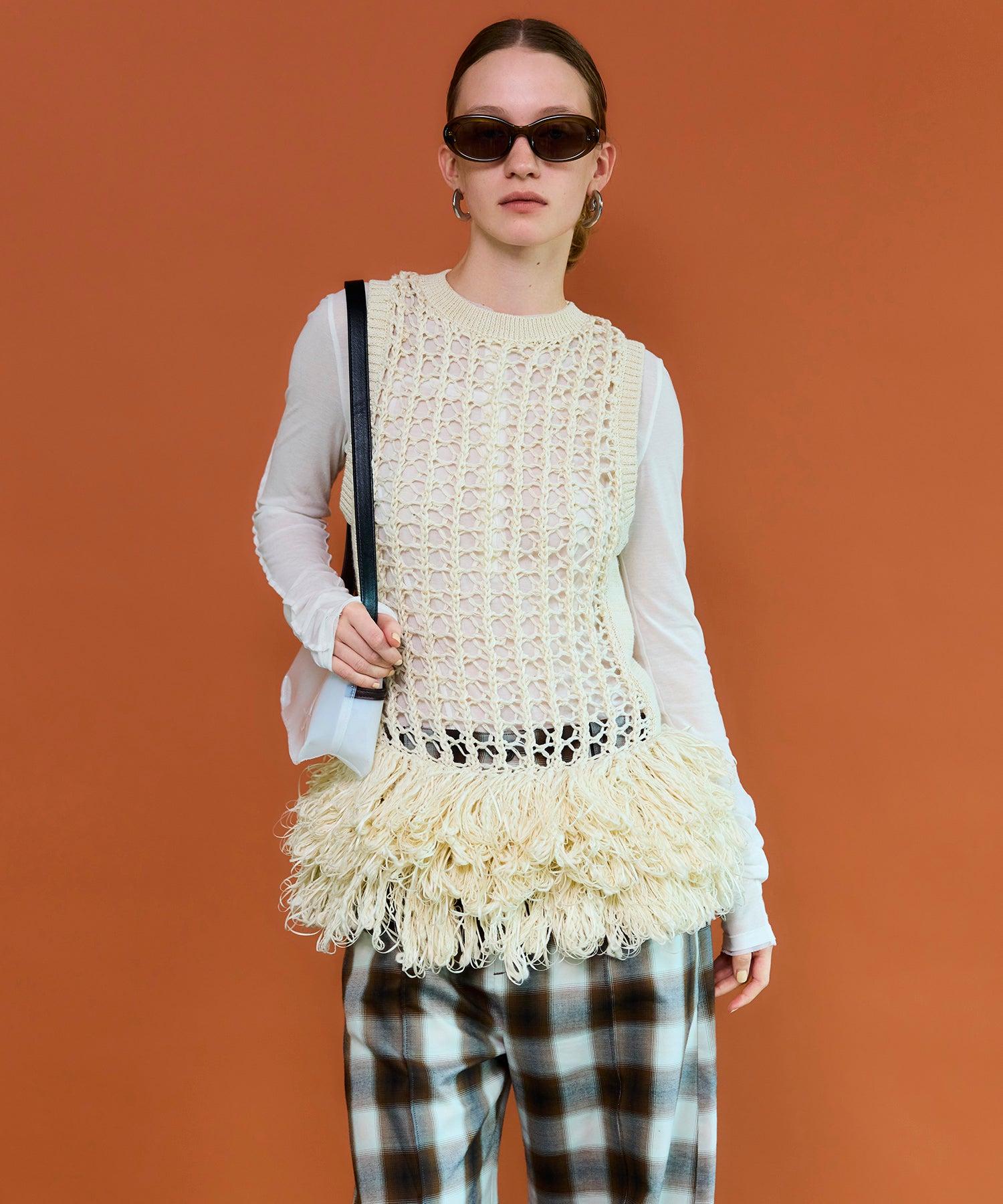 トップス Eaphi FRINGE KNIT VEST Eaphi FRINGE KNIT VEST - メルカリ