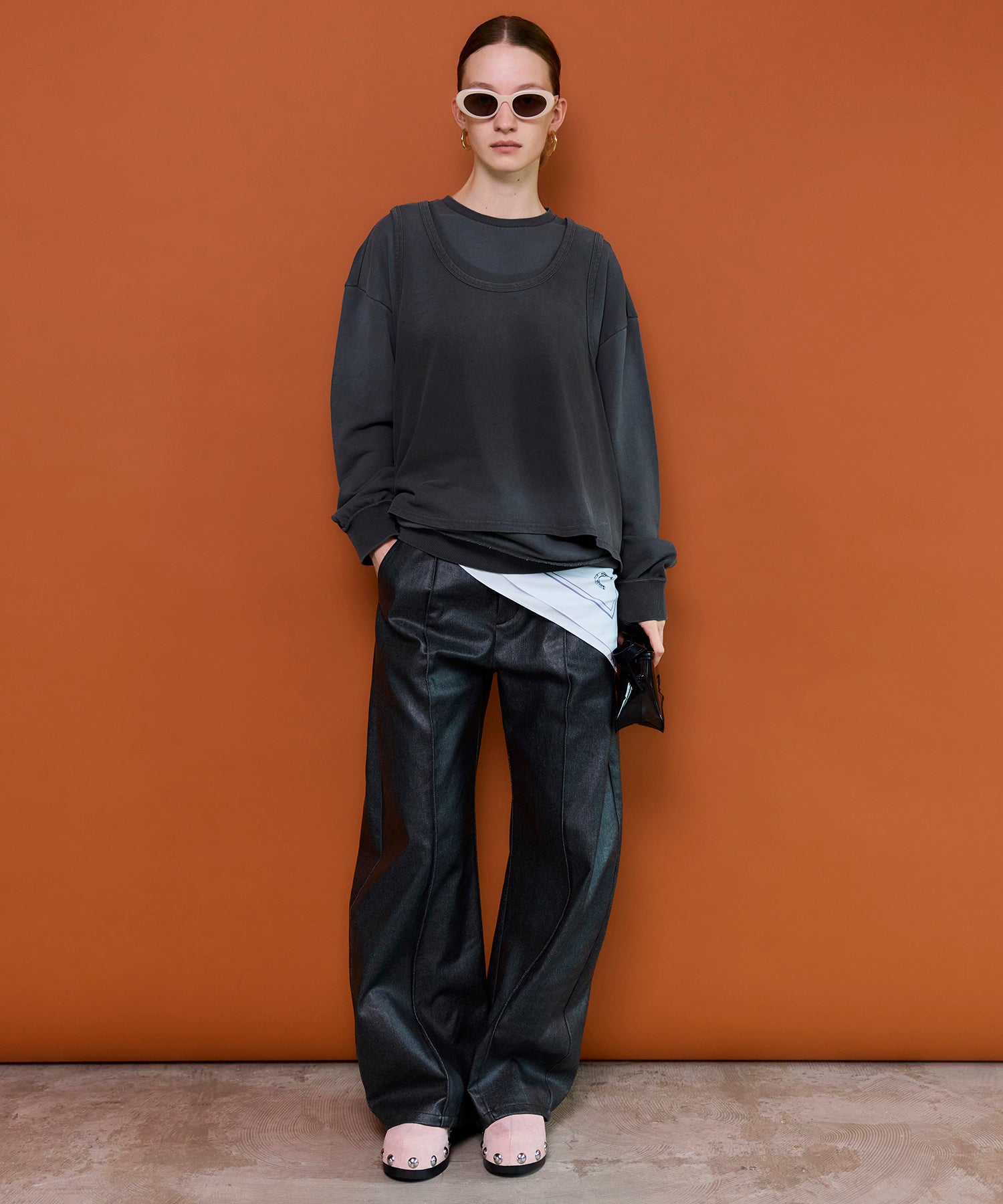 [26SPRING PRE-ORDER] Layered Jersey Sweat Top