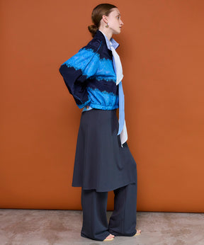 【26SPRING PRE-ORDER】Side Gathered Wrap Skirt Pants