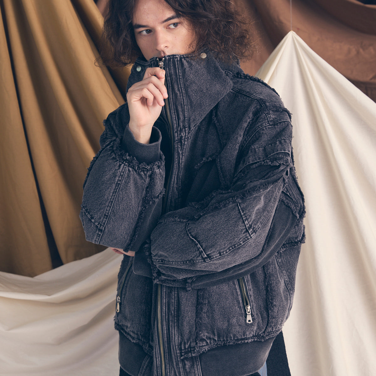 Prime-Over Denim Switch Hooded Jacket