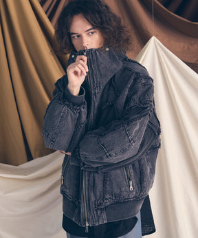 Different Material Docking Prime-Over Military Blouson