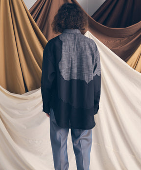 Prime-Over Curved Curve switching Regular Collar Shirt (Copy)