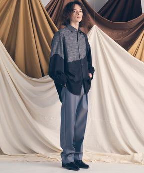 4 색 샹 브레이 세탁 가능한 양모 원은 직선 바지