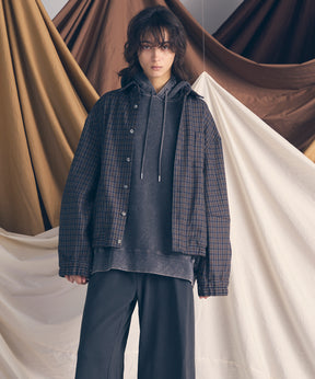 [Sale starts at 12:00 pm on Saturday, September 13th] [Italian Dead Stock Fabric] Prime-Over Curved Shirts Blouson