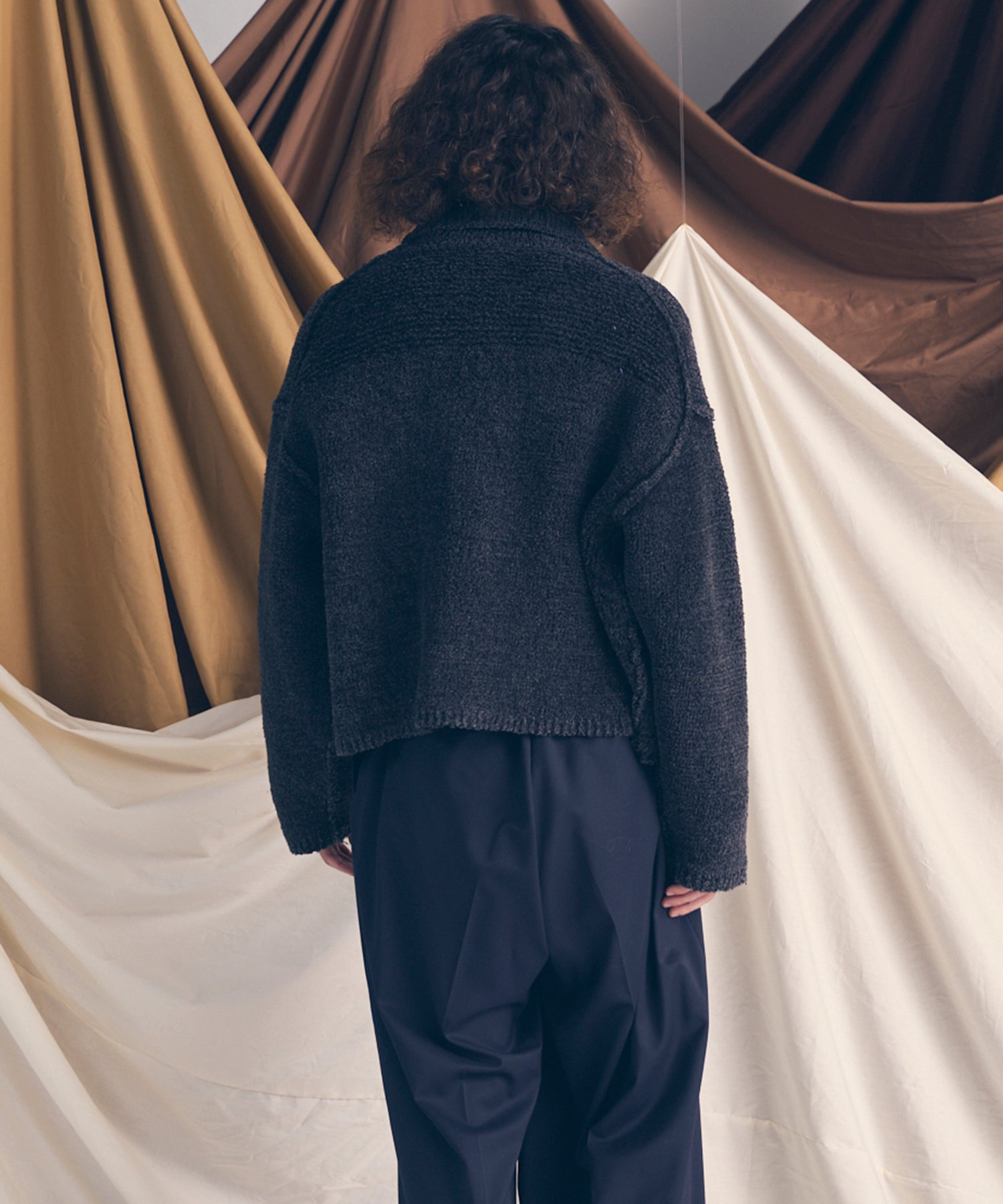 [25AW PRE-ORDER] Fade Yarn Prime-Over Full Zip Knit